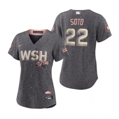 Washington Washington Nationals #22 Juan Soto Women's Nike Gray 2022 City Connect Replica Jersey
