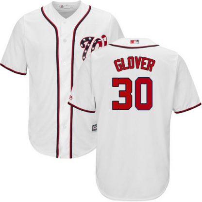 Washington Nationals #30 Koda Glover White New Cool Base Stitched MLB Jersey