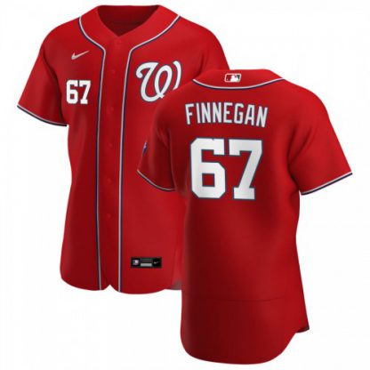 Washington Washington Nationals #67 Kyle Finnegan Men's Nike Red Alternate 2020 Authentic Player MLB Jersey