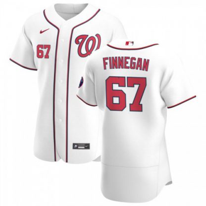 Washington Washington Nationals #67 Kyle Finnegan Men's Nike White Home 2020 Authentic Player MLB Jersey