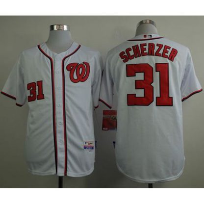Washington Nationals #31 Max Scherzer White Cool Base Stitched MLB Jersey