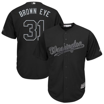 Washington Nationals #31 Max Scherzer Black "Brown Eye" Players Weekend Cool Base Stitched MLB Jersey