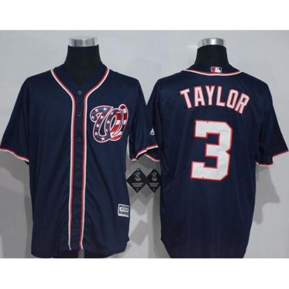 Washington Nationals #3 Michael Taylor Navy Blue New Cool Base Stitched MLB Jersey