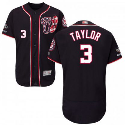 Washington Nationals #3 Michael Taylor Navy Blue Flexbase Authentic Collection 2019 World Series Champions Stitched MLB Jersey