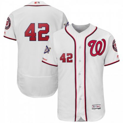 Washington Washington Nationals #42 Majestic 2019 Jackie Robinson Day Flex Base Jersey White