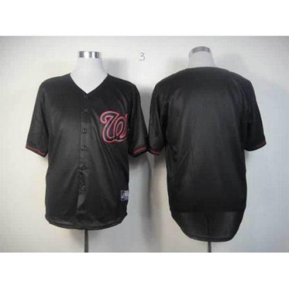 Washington Nationals Blank Black Fashion Stitched MLB Jersey