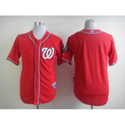 Washington Nationals Blank Red Cool Base Stitched MLB Jersey