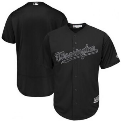 Washington Washington Nationals Blank Majestic 2019 Players' Weekend Cool Base Team Jersey Black