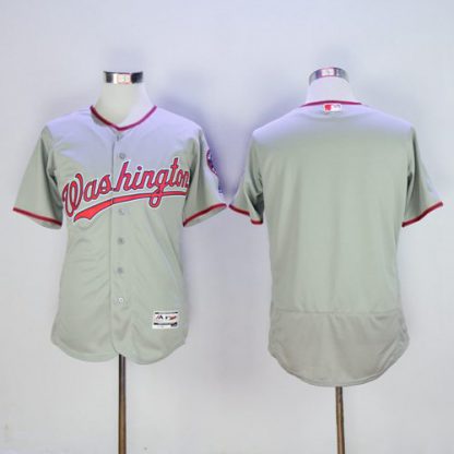 Washington Nationals Blank Grey Flexbase Authentic Collection Stitched MLB Jersey