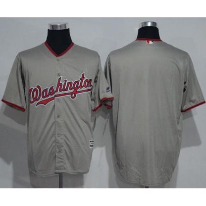 Washington Nationals Blank Grey New Cool Base Stitched MLB Jersey