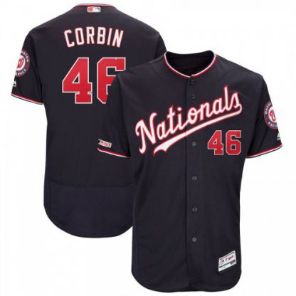 Washington Washington Nationals #46 Patrick Corbin Majestic Alternate Authentic Collection Flex Base Player Jersey Navy