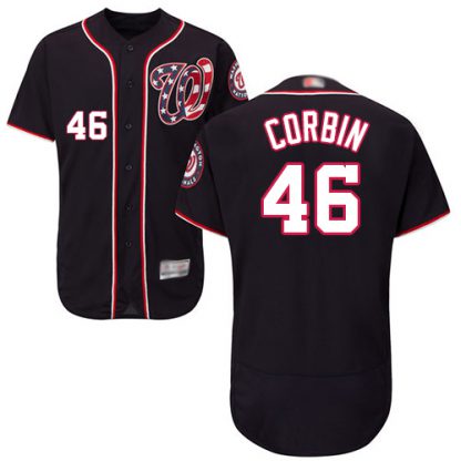 Washington Nationals #46 Patrick Corbin Navy Blue Flexbase Authentic Collection Stitched MLB Jersey
