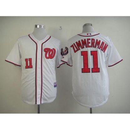 Washington Nationals #11 Ryan Zimmerman White Stitched MLB Jersey