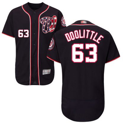 Washington Nationals #63 Sean Doolittle Navy Blue Flexbase Authentic Collection Stitched MLB Jersey