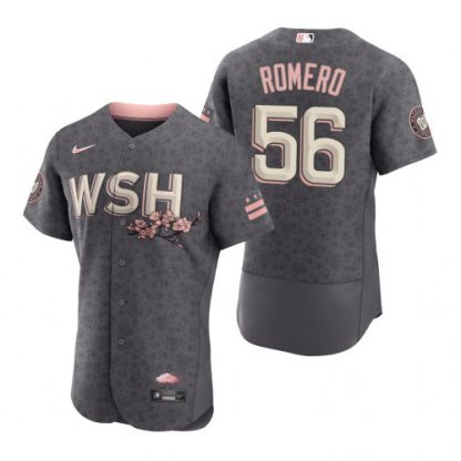 Washington Washington Nationals #56 Seth Romero Men's Nike Authentic Gray 2022 City Connect Jersey
