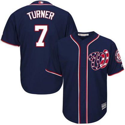 Washington Nationals #7 Trea Turner Navy Blue Cool Base Stitched Youth MLB Jersey