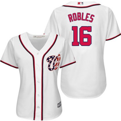 Washington Nationals #16 Victor Robles White Home Women's Stitched MLB Jersey