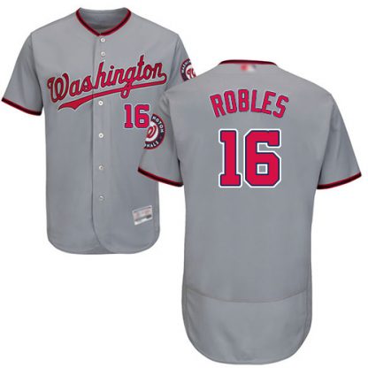 Washington Nationals #16 Victor Robles Grey Flexbase Authentic Collection Stitched MLB Jersey