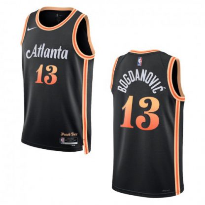 Atlanta Atlanta Hawks #13 Bogdan Bogdanovic Unisex Nike Black 2022-23 Swingman Jersey - City Edition