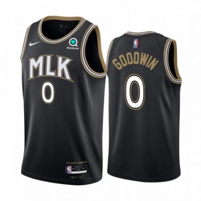 Nike Atlanta Hawks #0 Brandon Goodwin Black Youth NBA Swingman 2020-21 City Edition Jersey