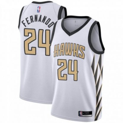Nike Atlanta Hawks #24 Bruno Fernando White Youth NBA Swingman City Edition 2018/19 Jersey