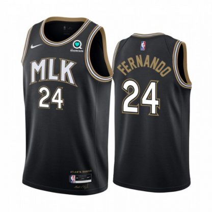 Nike Atlanta Hawks #24 Bruno Fernando Black Women's NBA Swingman 2020-21 City Edition Jersey
