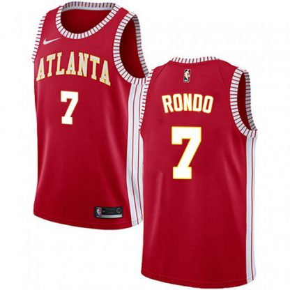 Nike Atlanta Hawks #7 Rajon Rondo Red NBA Swingman Statement Edition Jersey