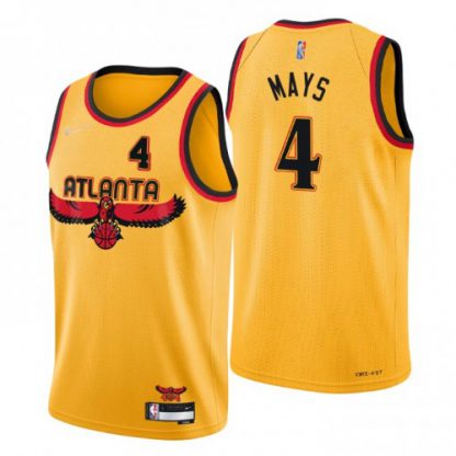 Atlanta Atlanta Hawks #4 Skylar Mays Men's Nike Gold 2021/22 Swingman NBA Jersey - City Edition