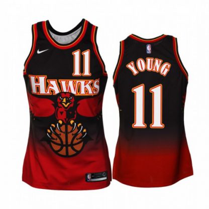 Nike Atlanta Hawks #11 Trae Young 1995-1999 Hardwood Classic Men's NBA Jersey