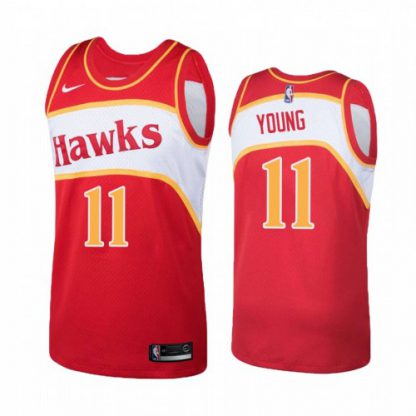 Nike Atlanta Hawks #11 Trae Young Hardwood Classic Red NBA Jersey