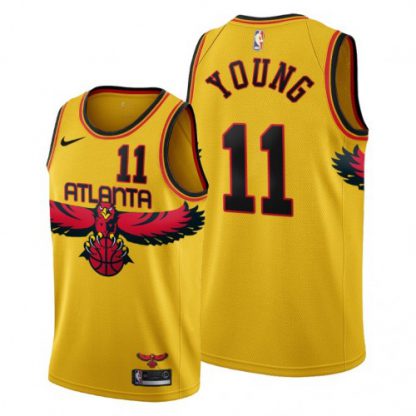 Atlanta Atlanta Hawks #11 Trae Young Men's 2021-22 City Edition Gold NBA Jersey