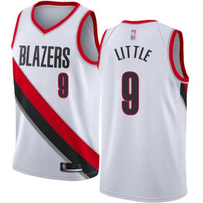 Nike Blazers #9 Nassir Little White NBA Swingman Association Edition Jersey