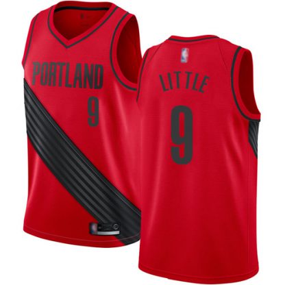 Nike Blazers #9 Nassir Little Red NBA Swingman Statement Edition Jersey