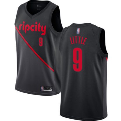 Nike Blazers #9 Nassir Little Black NBA Swingman City Edition 2018/19 Jersey