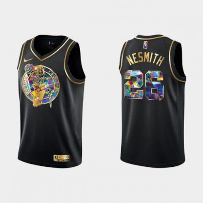 Boston Boston Celtics #26 Aaron Nesmith Men's Golden Edition Diamond Logo 2021/22 Swingman Jersey - Black