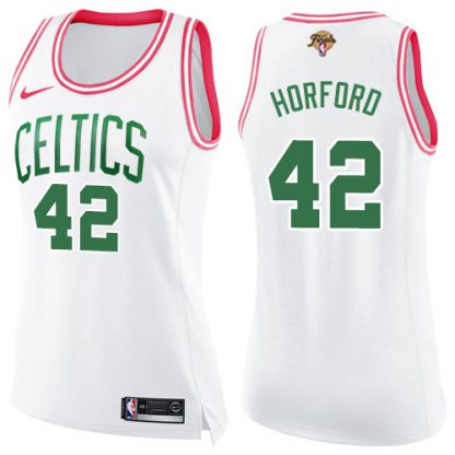 Nike Boston Celtics #42 Al Horford White/Pink Women's 2022 NBA Finals Swingman Fashion Jersey