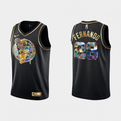 Boston Boston Celtics #28 Bruno Fernando Men's Golden Edition Diamond Logo 2021/22 Swingman Jersey - Black