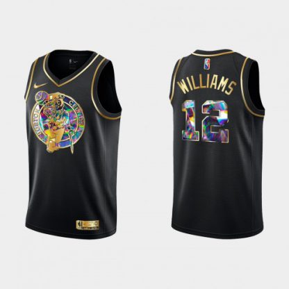 Boston Boston Celtics #12 Grant Williams Men's Golden Edition Diamond Logo 2021/22 Swingman Jersey - Black