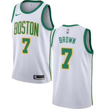 Nike Boston Celtics #7 Jaylen Brown White NBA Swingman City Edition 2018/19 Jersey