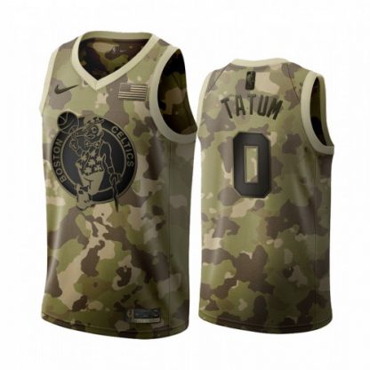 Nike Boston Celtics #0 Jayson Tatum 2019 Salute to Service Desert Camo NBA Jersey