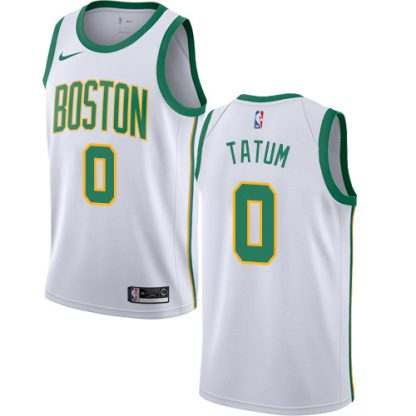 Nike Boston Celtics #0 Jayson Tatum White NBA Swingman City Edition 2018/19 Jersey