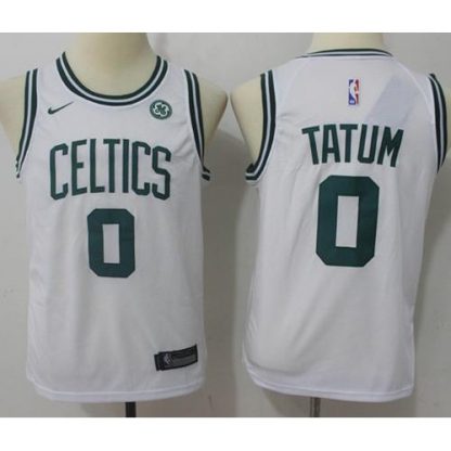 Nike Boston Celtics #0 Jayson Tatum White Youth NBA Swingman Association Edition Jersey