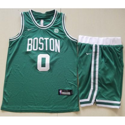 Nike Boston Celtics #0 Jayson Tatum Green A Set Youth NBA Swingman Icon Edition Jersey