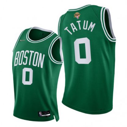 Nike Boston Celtics #0 Jayson Tatum Green Women's 2022 NBA Finals Diamond Anniversary Jersey