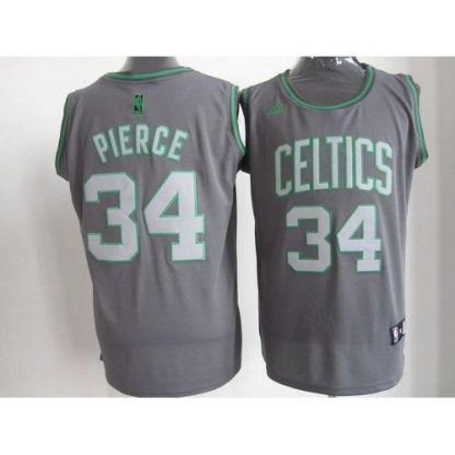 Boston Celtics #34 Paul Pierce Grey Graystone Fashion Stitched NBA Jersey