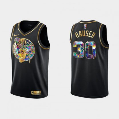 Boston Boston Celtics #30 Sam Hauser Men's Golden Edition Diamond Logo 2021/22 Swingman Jersey - Black