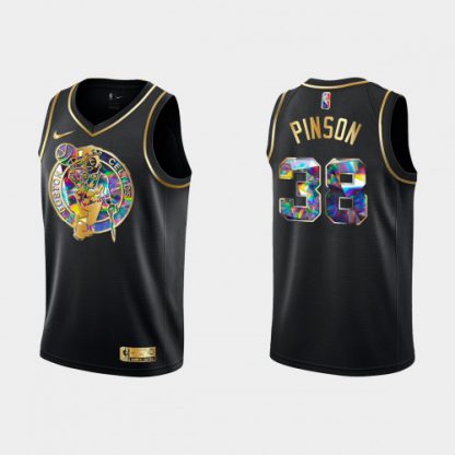 Boston Boston Celtics #38 Theo Pinson Men's Golden Edition Diamond Logo 2021/22 Swingman Jersey - Black