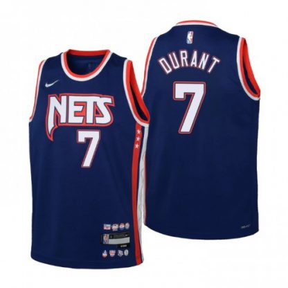 BrooklynBrooklyn Nets #7 Kevin Durant Youth Nike Navy 2021/22 Swingman Jersey - City Edition