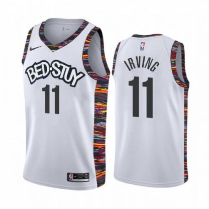 NikeBrooklyn Nets #11 Kyrie Irving Men's 2019-20 White BED-STUY City Edition Stitched NBA Jersey