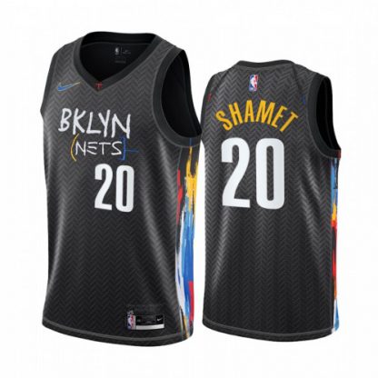 NikeBrooklyn Nets #20 Landry Shamet Black Youth NBA Swingman 2020-21 City Edition Jersey